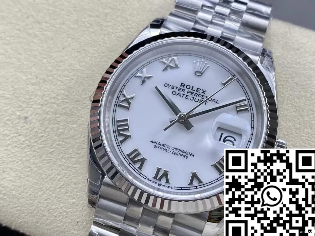 36MM Factory VS White M126234-0025 Rolex Dial Datejust 1221